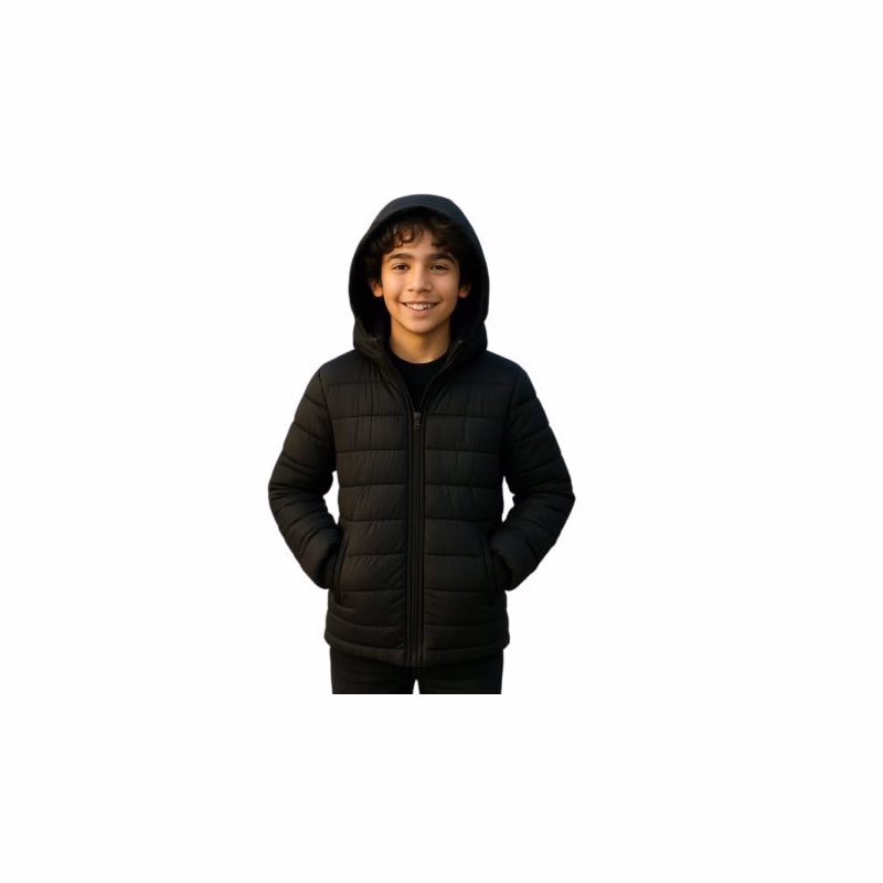 Chlapčenská bunda 4F JUNIOR DOWN JACKET-JWAW24TDJAM460-20S-DEEP BLACK