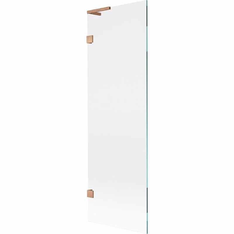 MEXEN/S - Lunar L vaňová zástena FIX 60 x 150, transparent, meď kartáčovaná 897L-060-000-65-00