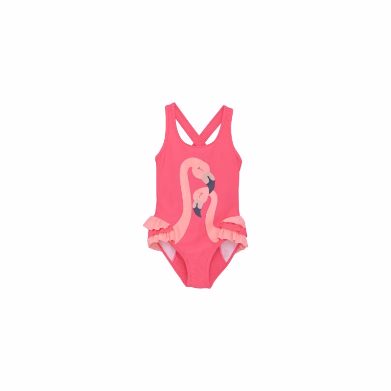 Dievčenské plavky COLOR KIDS Swimsuit W. Application 5170-Knockout Pink