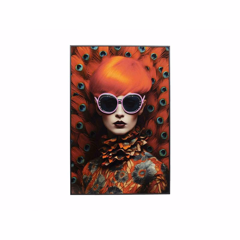 Fancy Red Lady LED obraz viacfarebný 120x80 cm