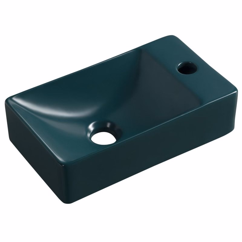 SAPHO - MARGITHA keramické umývadlo 38x22cm, otvor pro batériu vpravo, petrolejová MGT38220