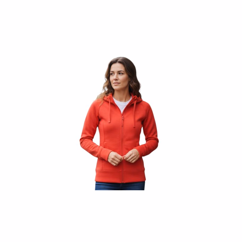 Dámska lyžiarska mikina so zipsom FUNDANGO Share-352-coral