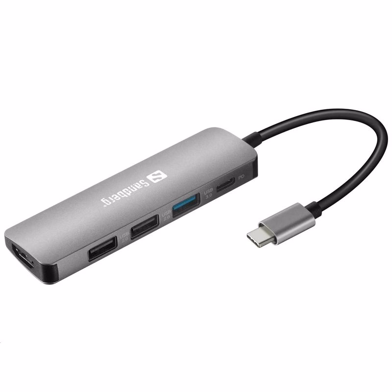 Sandberg dokovacia stanica USB-C -> HDMI + 3x USB + PD 100W