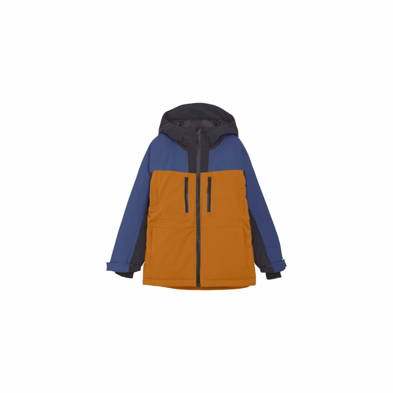 Chlapčenská lyžiarska bunda COLOR KIDS Jr. Ski Jacket - Colorblock-741661.3042-Marmalade