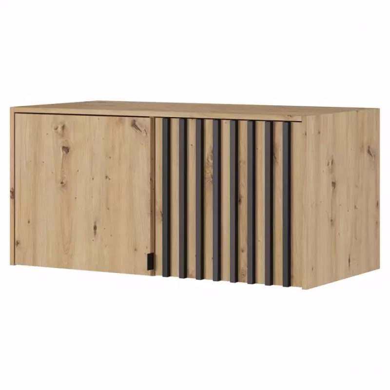 Nadstavec Na Skriňu Nelly 2d  Dub Artisan/Čierna