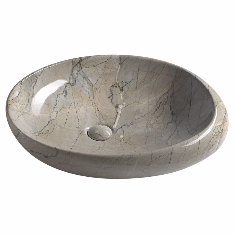 SAPHO - DALMA keramické umývadlo na dosku, 68x44cm, grigio 313