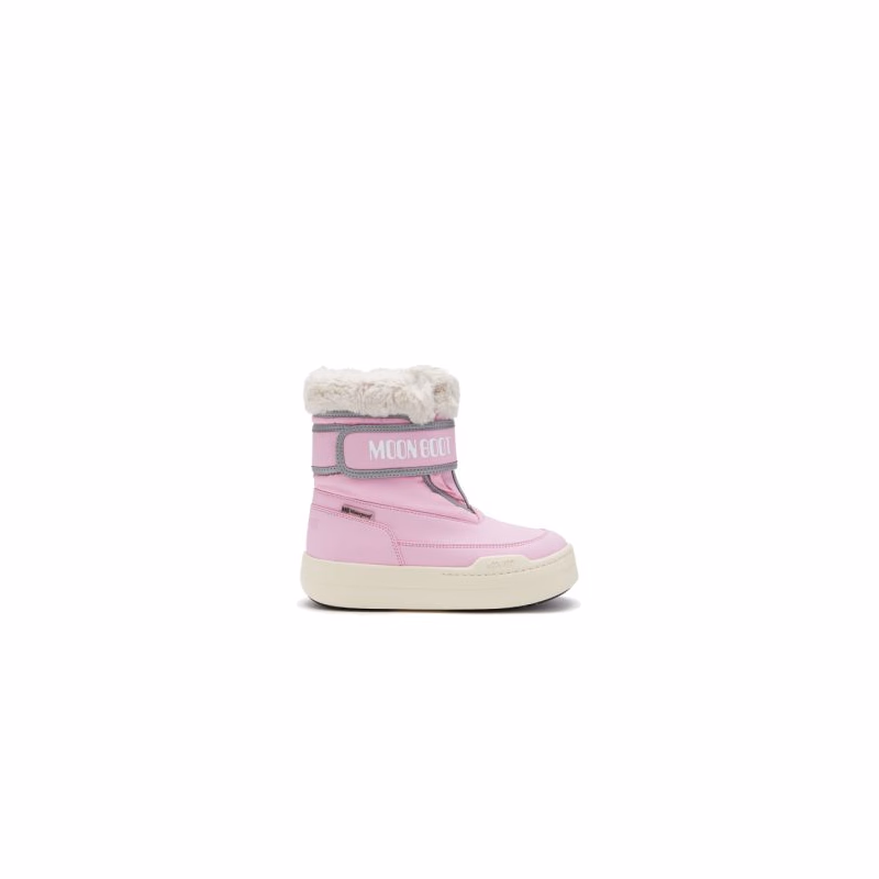 Juniorské vysoké zimné topánky MOON BOOT MB JR PARK STRAP-J001 PINK