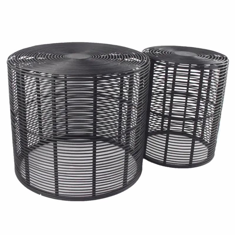 Súprava stolíkov  BULAN RATTAN 60 čierna