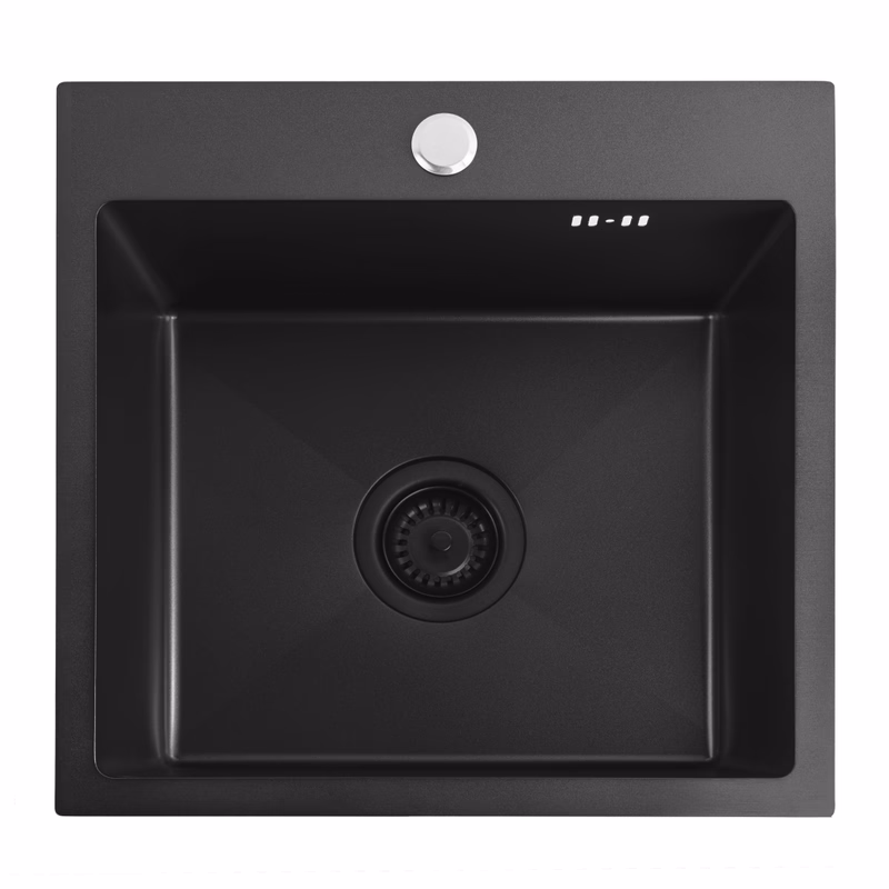 REA REA - Oceľový drez Leo 40 Black ZLE-06002
