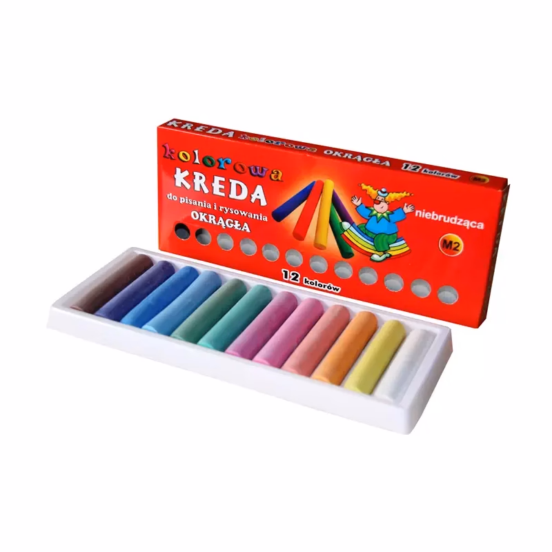 Farebné kriedy okrúhle 12 ks CON-KZ-MK12