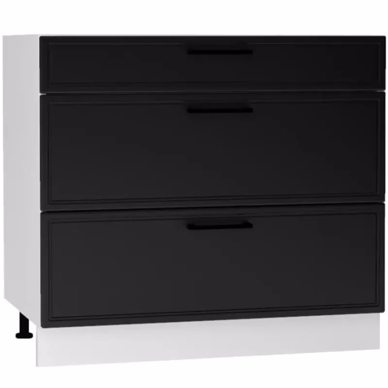 Kuchynská skrinka Emily D90PC S/3 čierny hrášok