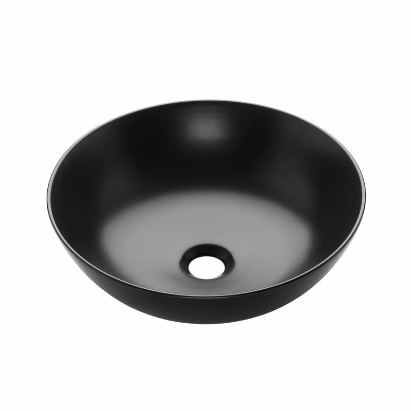 INVENA - Umývadlo na dosku DOKOS 39,5 cm, čierna pololesk CE-19-005-C