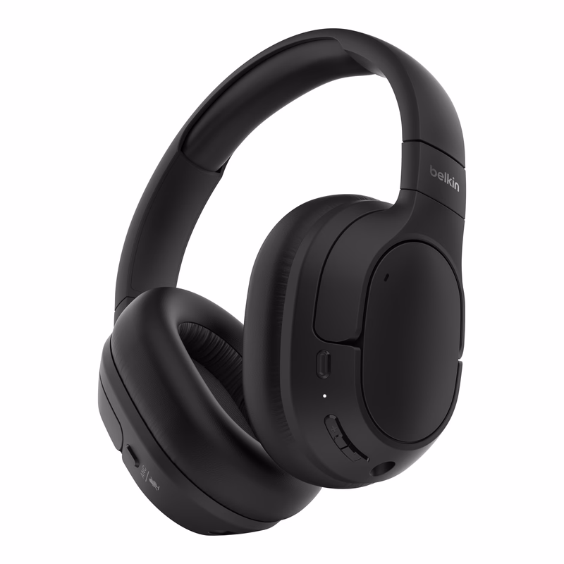 Belkin SOUNDFORM™ Isolate - Noise Cancelling Over-Ear Headphones - bezdrôtové slúchadlá, čierna