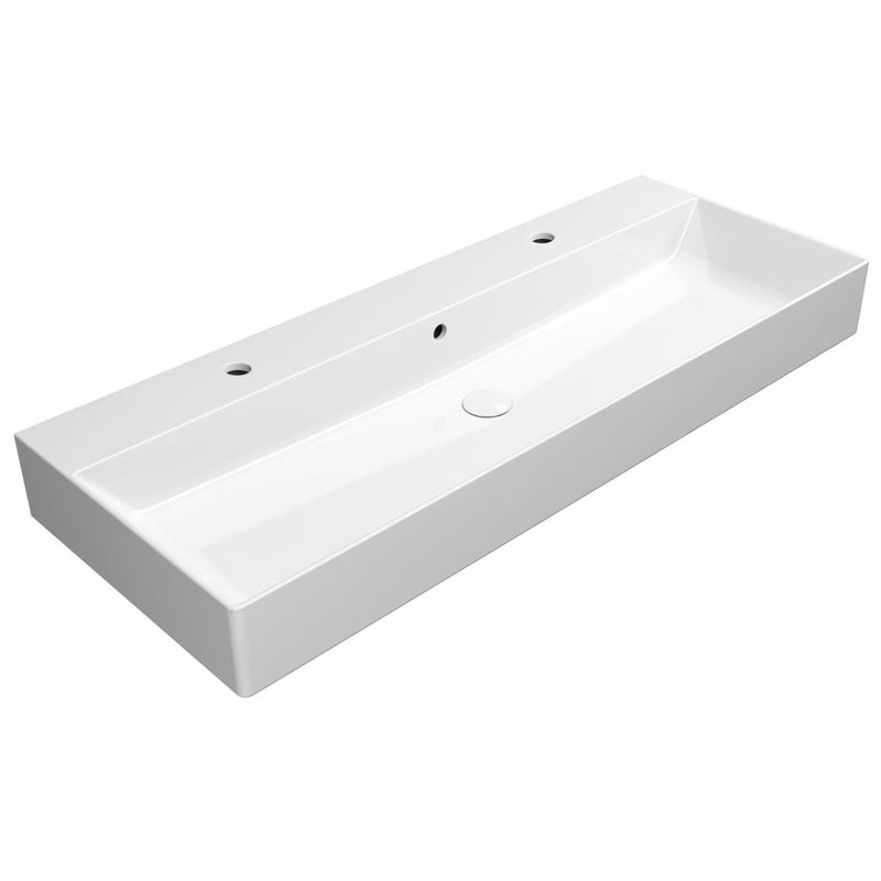 GSI - KUBE X keramické dvojumývadlo 120x47cm, biela ExtraGlaze 9424211