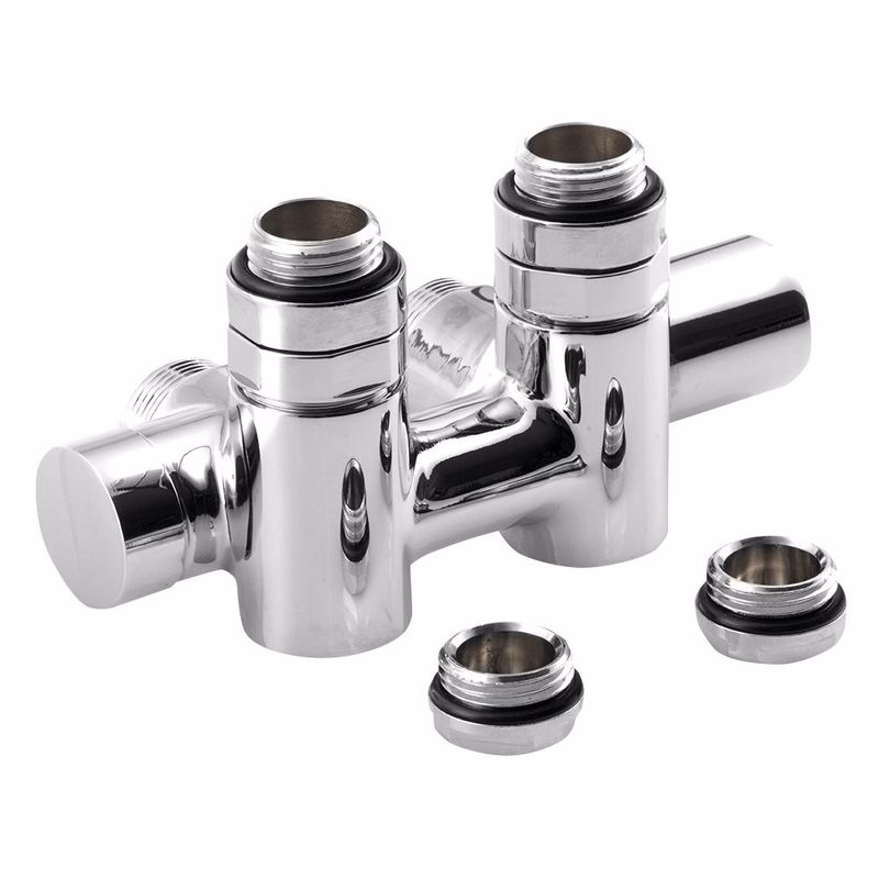SAPHO - TWIN COMBI pripojovacia súprava ventilov pre stredové pripojenie, pravá, chróm CP461S