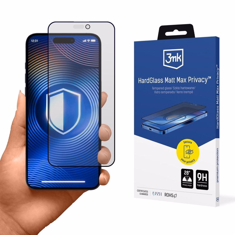 3mk tvrdené sklo HardGlass Matt Max Privacy pre Apple iPhone 14 Pro