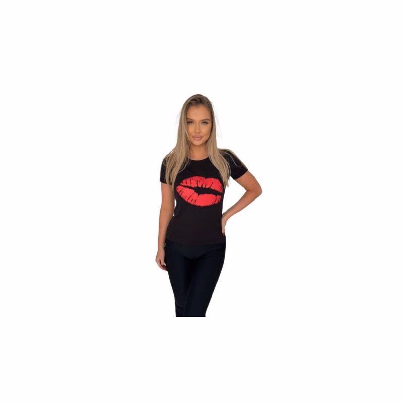 Dámske tričko s krátkym rukávom OMBRE T-shirt SLR098 black