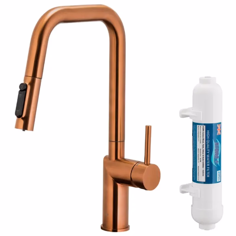 Drezová batéria Duero Pure Style Rose Gold s filtráciou vody výsuvný výtok