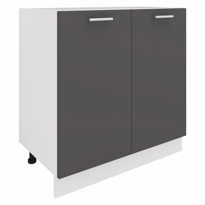 Dolná kuchynská skrinka Esilo, 2 dvierka, 80 cm, antracit