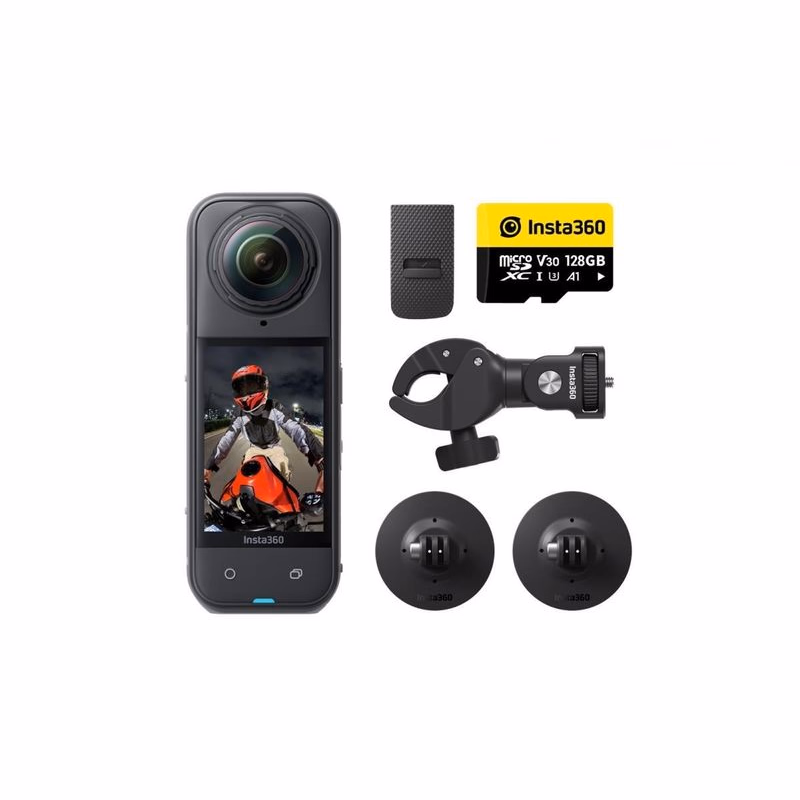 Insta360 X5 motocyklový balíček - akčná kamera X5 + príslušenstvo na motorku