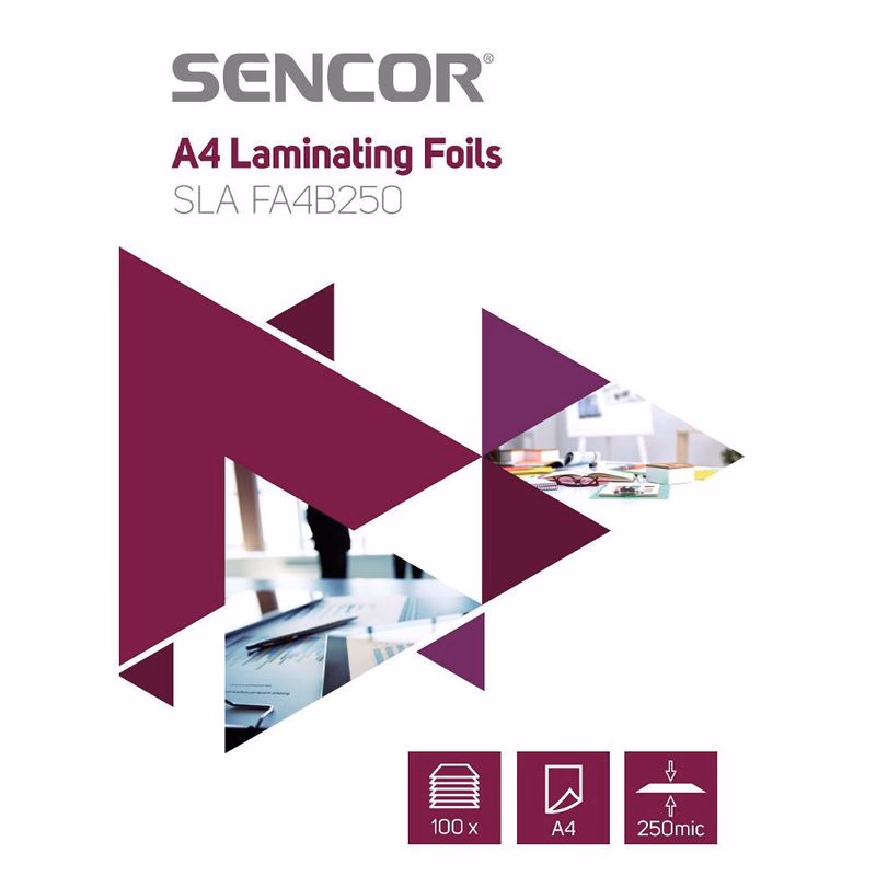 SLA FA4B250 Fólia A4 250mic 100ks SENCOR