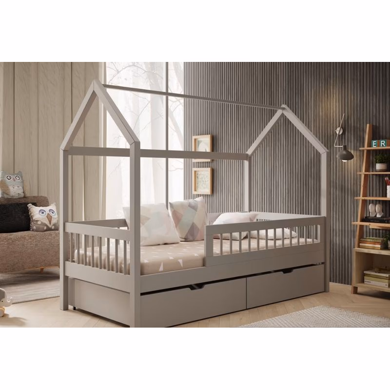 ArtAdrk Detská posteľ GALICJA | sivá 80 x 180 cm