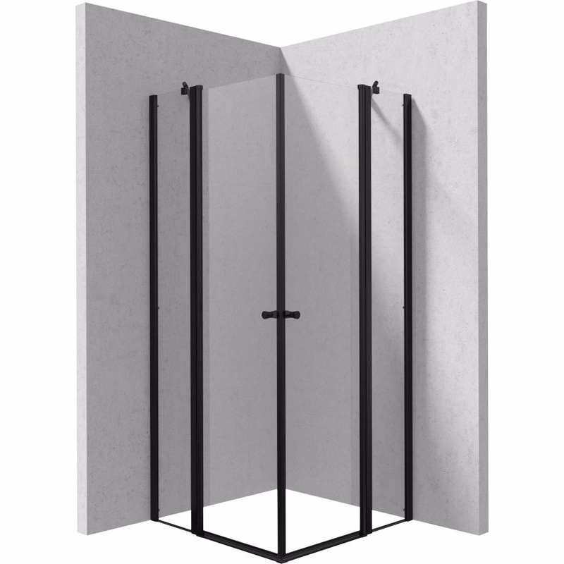 DEANTE - Sprchovací kút Kerria Plus čierna, štvorcová, 80x80 cm KKNNU08U08