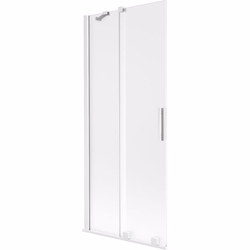 MEXEN/S - Velar dvojkrídlová posuvná vaňová zástena 80 x 150, dekor, biela 896-080-000-31-20