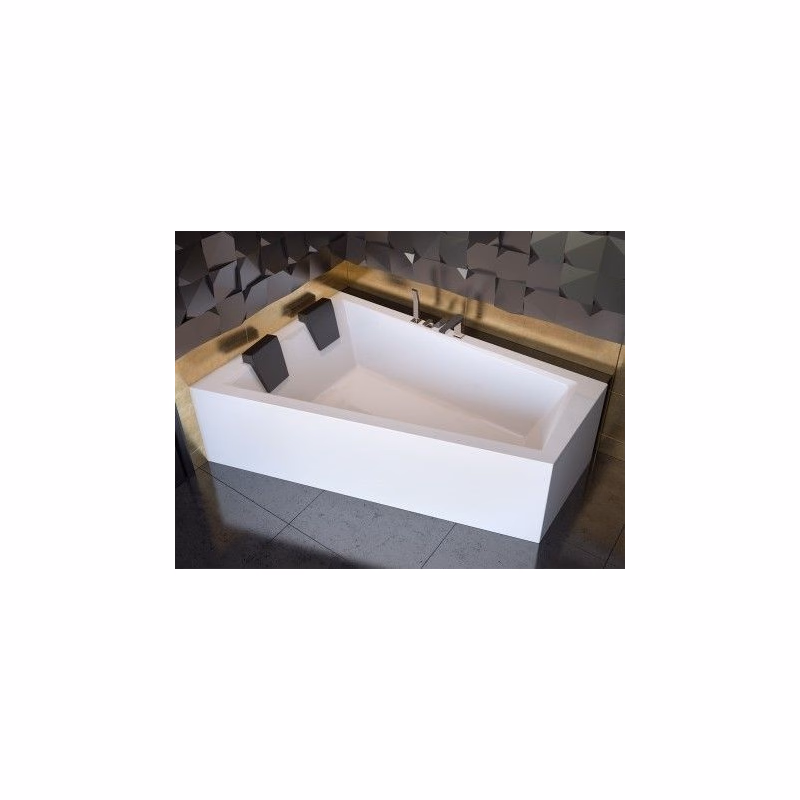 BESCO - Asymetrická vaňa INTIMA DUO - Nožičky k vani - Bez nožičiek, Rozmer vane - 170 × 125 cm, Spôsob prevedenia - Ľavé VANINTID17L