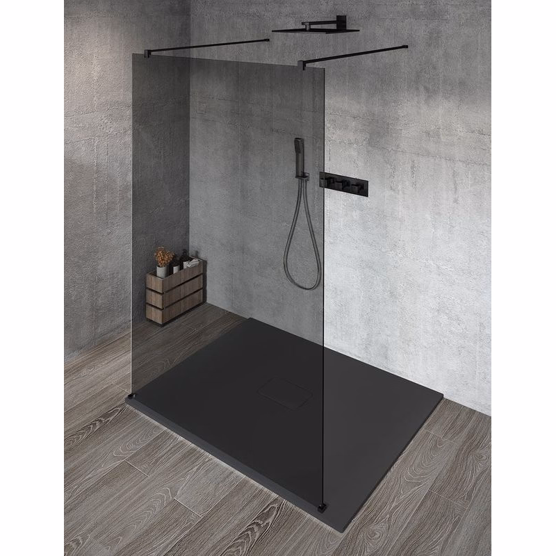 GELCO - VARIO BLACK jednodielna sprchová zástena do priestoru, dymove sklo, 1000  GX1310GX2214