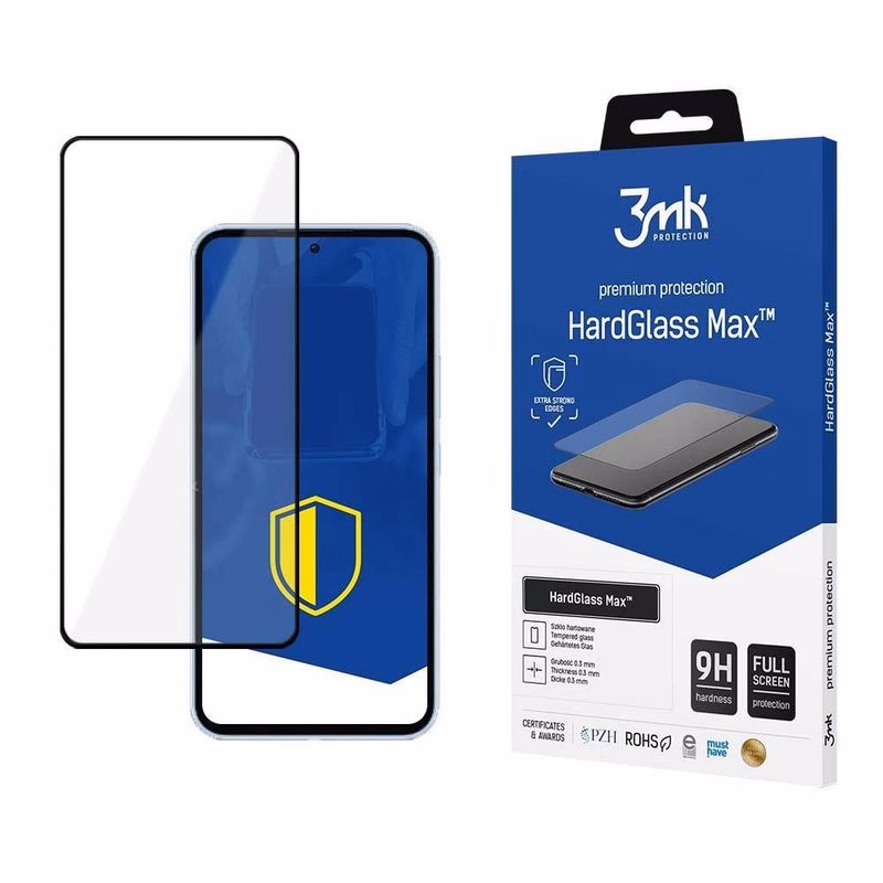 3mk tvrdené sklo HardGlass MAX Black pre Samsung Galaxy A35/A55 5G