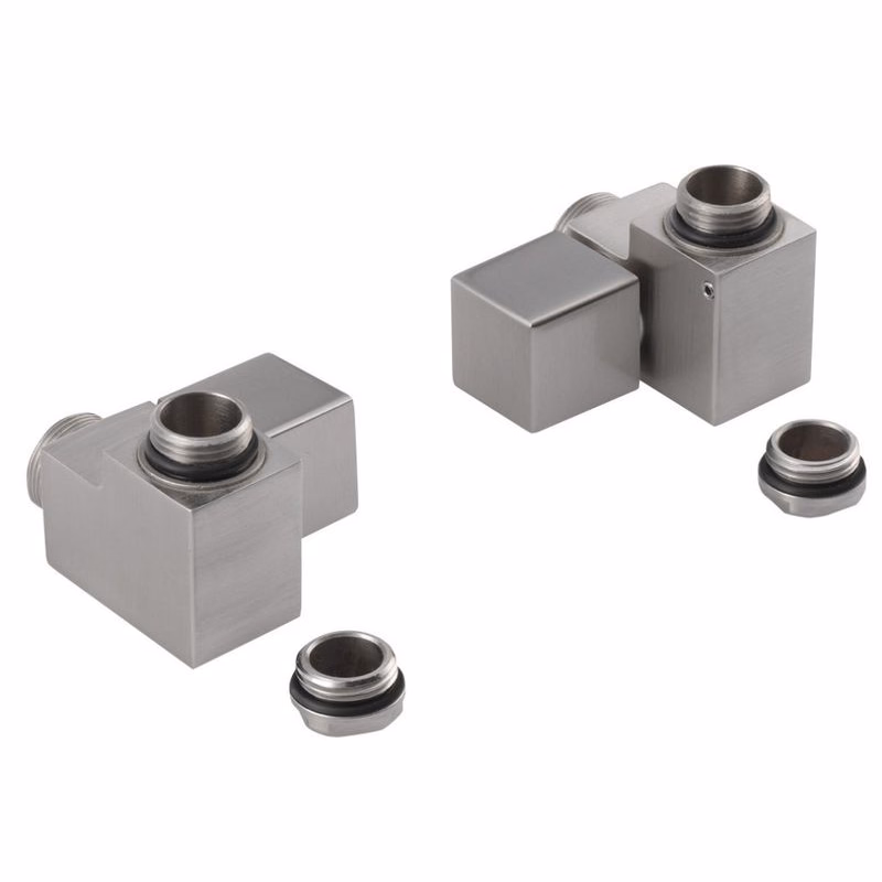 SAPHO - CUBE COMBI pripojovacia sada ventilov ručná rohová, pravá, nerez mat CP562S