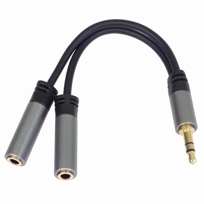 PremiumCord rozdvojka HQ 3, 5mm Jack Male - 2x Jack Female 15cm