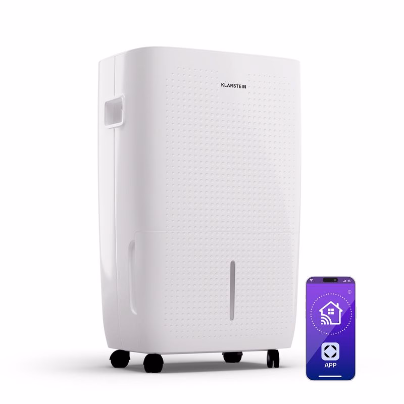Klarstein DryFy Pro Connect Smart, Odvlhčovač vzduchu, WiFi, Kompresný, 60l/24h, 45-65m²