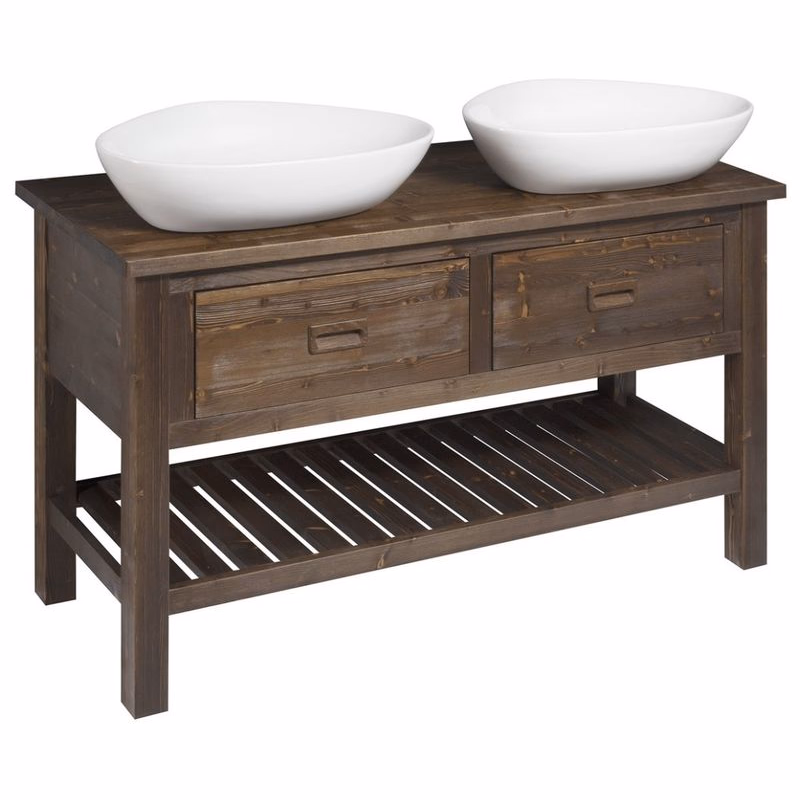 SAPHO - BRAND umývadlová skrinka 130x73x50cm, morený smrek BA131S
