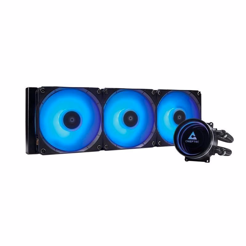 CHIEFTEC vodné chladenie CPU Iceberg 360, 2x360mm ARGB, ARGB vodný blok, LGA1851, AM5, čierna