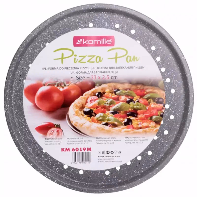 Forma na pizzu 33x2,5cm mramorová