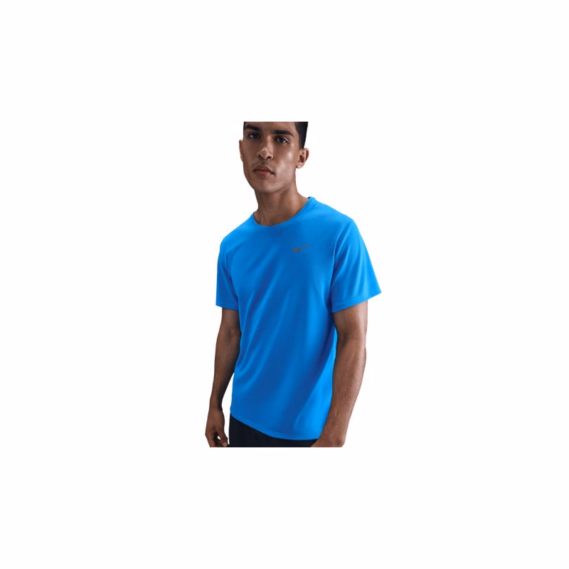 Pánske bežecké tričko s krátkym rukávom NIKE M NK DF UV MILER SS BLUE HERO REFLECTIVE SILV
