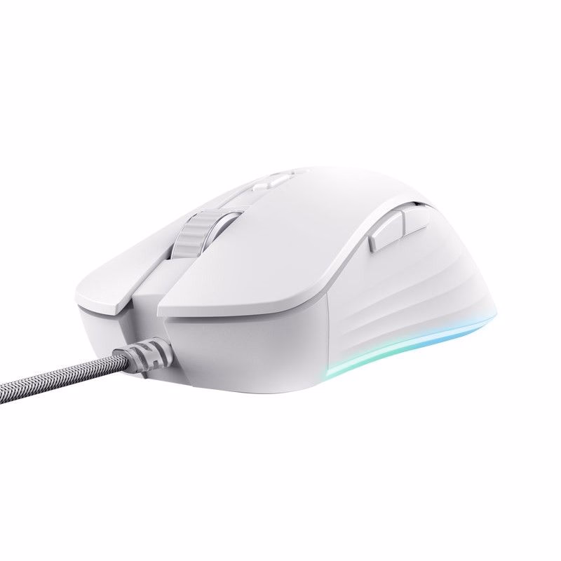 TRUST herná myš GXT 924W YBAR+ Gaming Mouse, optická, USB, biela