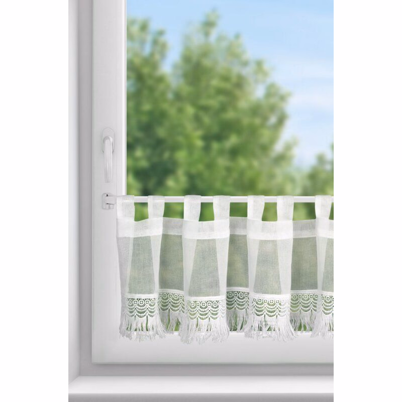 ArtFir Krátka záclona ROXANA PU | biela 150 x 30 cm