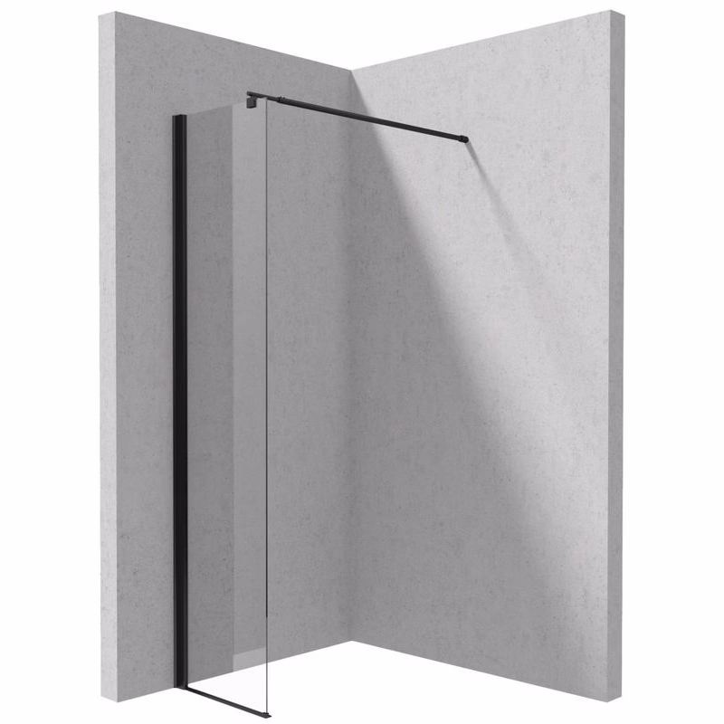 Deante Kerria Plus, sprchová zástena typu Walk-In, systém Kerria Plus - 40 cm, čierna, DEA-KTS_N84P