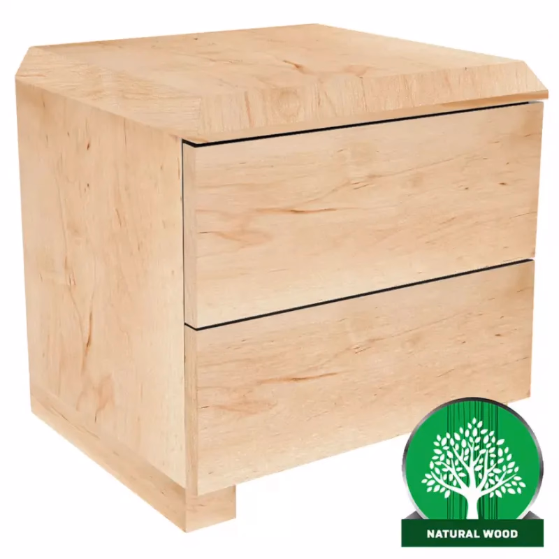 Nočný stolík D-Form 2x Zásuvka Natural Jelša