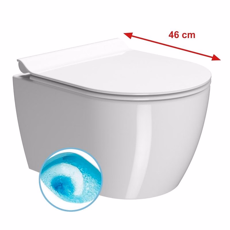 GSI - PURA SHORT závesná WC misa, Swirlflush, 35x46cm, biela ExtraGlaze 880211