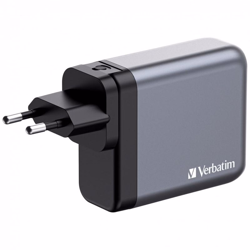 VERBATIM GaN Nabíjačka do siete GNC-200, 200W, 3x USB-C, 1x USB