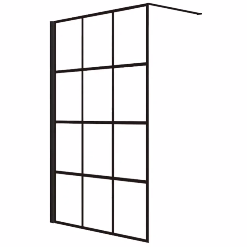 Sprchová stena Walk-In Metro 140x195 black