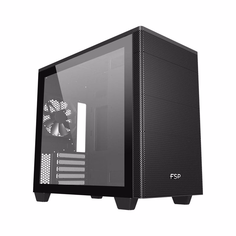 FSP CST360B/Micro Tower/Transpar./Čierna