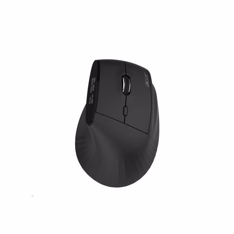ACER bezdrôtová myš Smart Fit Vertical Mouse, 8000 dpi, 10 tlačidiel, RGB, 10m dosah, BT, USB, výdrž 120h, Black