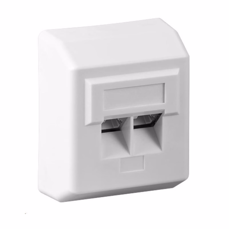PREMIUMCORD Zásuvka 2xRJ45 na omietku, UTP Cat5e