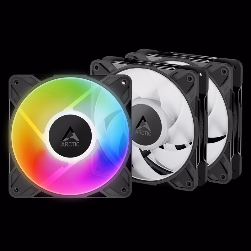 ARCTIC P12 Pro A-RGB (3 Pack) - 120mm A-RGB PWM ventilátor s rozdeľovačom káblov