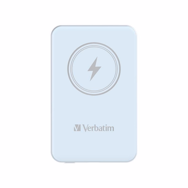 VERBATIM Powerbanka Charge 'n' Go, Magnetická, 5000 mAh, USB-C, Modrá